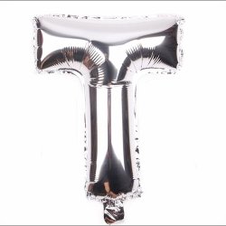 Foliebogstaver A-Z 102 cm./ Slv