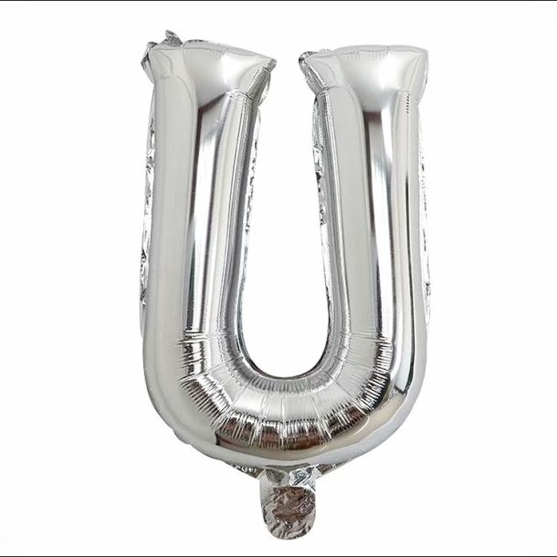 Foliebogstaver A-Z 102 cm./ Slv