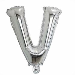 Foliebogstaver A-Z 102 cm./ Slv