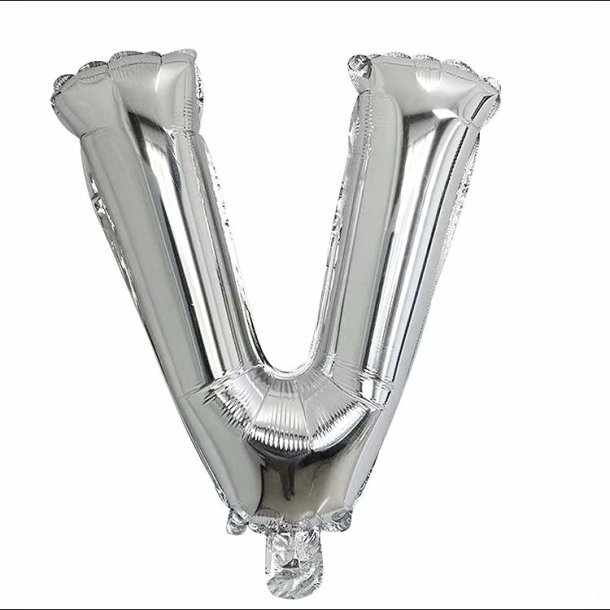 Foliebogstaver A-Z 102 cm./ Slv