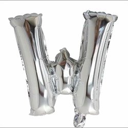 Foliebogstaver A-Z 102 cm./ Slv