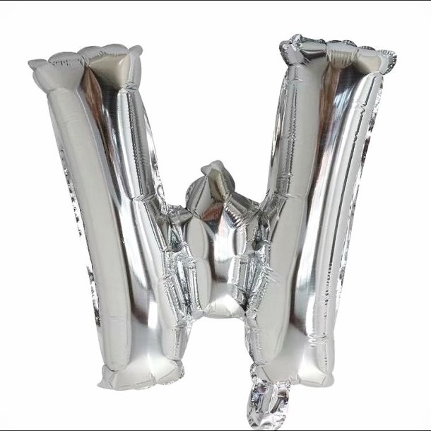 Foliebogstaver A-Z 102 cm./ Slv