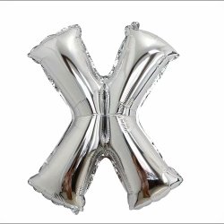 Foliebogstaver A-Z 102 cm./ Slv