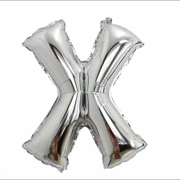 Foliebogstaver A-Z 102 cm./ Slv