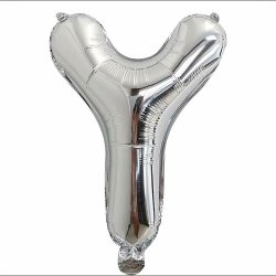 Foliebogstaver A-Z 102 cm./ Slv