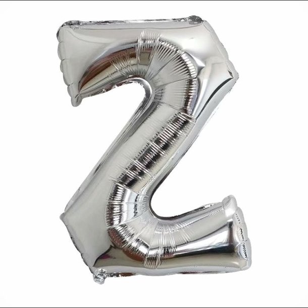 Foliebogstaver A-Z 102 cm./ Slv