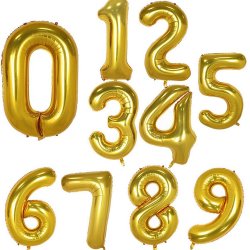 Folie Tal 0-9 102 cm. / Guld