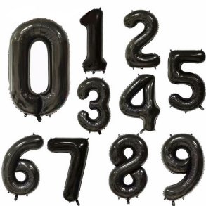 Folie Tal 0-9 102 cm. / Sort