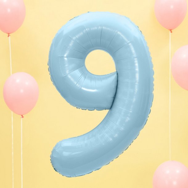 Folie Tal 0-9 86 cm./ Lysebl