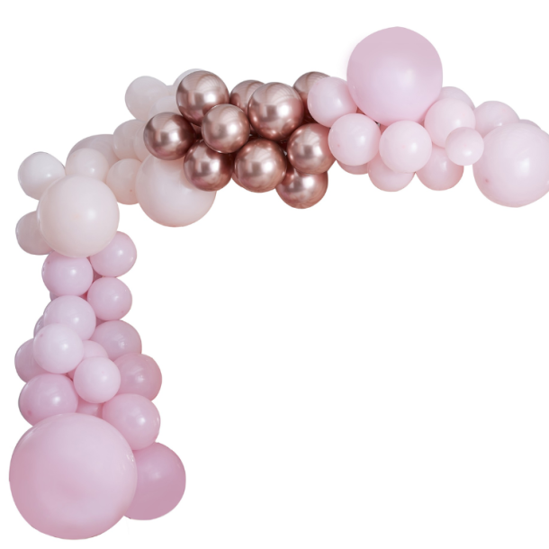 Ballonbue Rosegold-Pink Luksus Mix