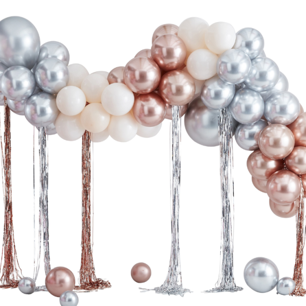 Ballonbue Metallic Rosegold Mix