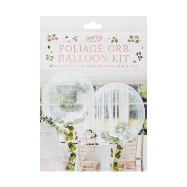 Klar Ballon 90 Cm. M. Blad Snor