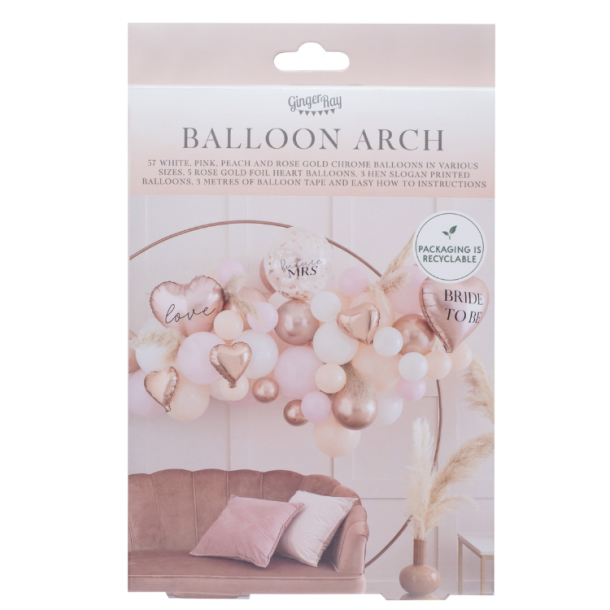  Ballonbue Polterabend Rosegold