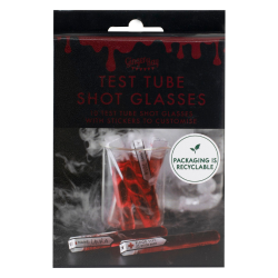 Halloween Blodprve Glas/ 10 Stk. 