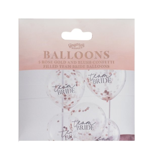 'Team Bride' Konfettiballoner/ 5 Stk. 