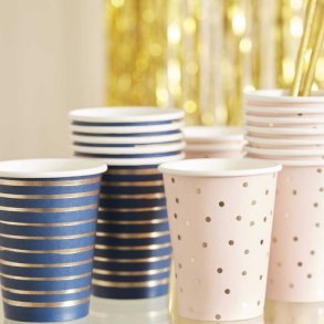 Lyserd- Navy Papkrus/ 8 Stk. 