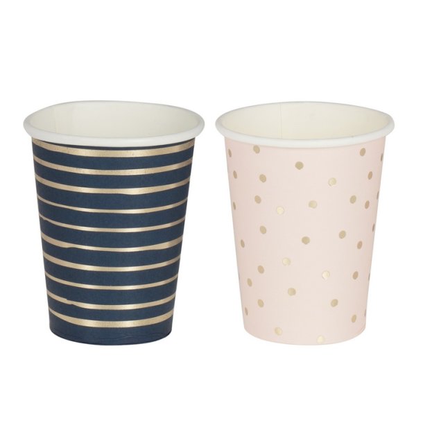 Lyserd- Navy Papkrus/ 8 Stk. 