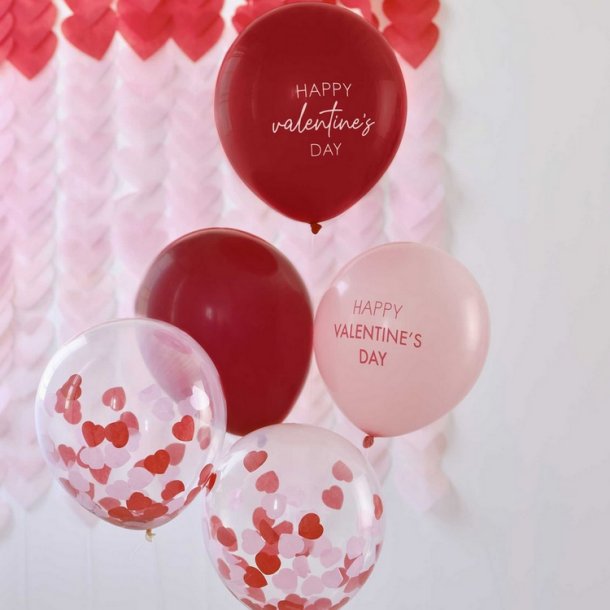 Ballon Buket 'Happy Valentine's DAY' / 5 Stk. 