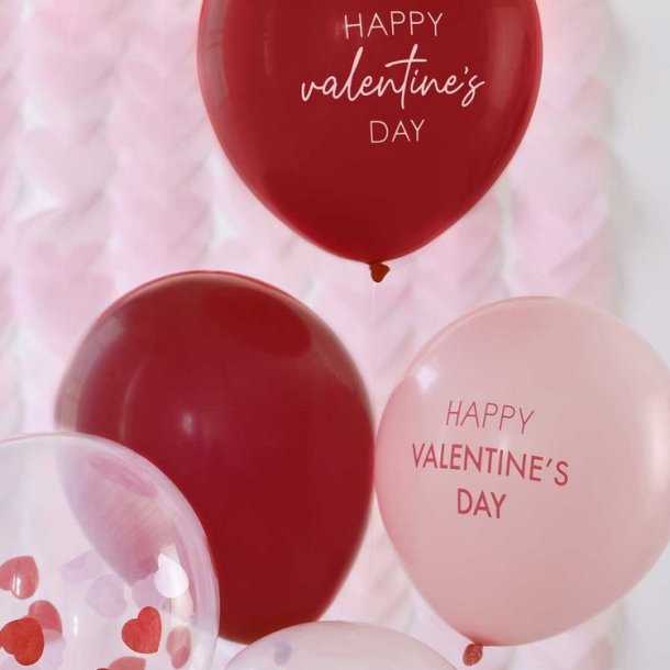 Ballon Buket 'Happy Valentine's DAY' / 5 Stk. 