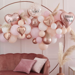  Ballonbue Polterabend Rosegold