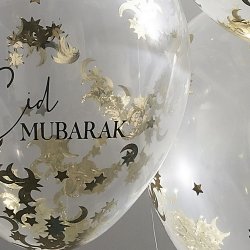Eid Mubarak Konfettiballoner/ 5 Stk. 