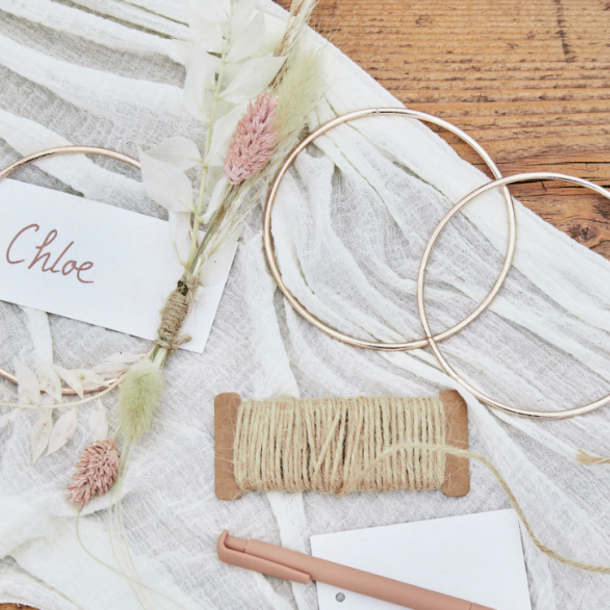 Bordkort M. Metalring / 4 Stk. 