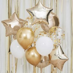 Guld Ballon Buket 12 Stk. Mix
