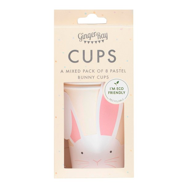 Kanin Kopper Pastel rer / 8 stk. 