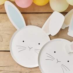 Kanin Tallerkener Pastel rer/ 8 Stk. 