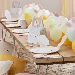 Kanin Tallerkener Pastel rer/ 8 Stk. 