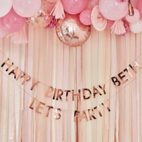 Personlig Banner D.I.Y/ Rosegold