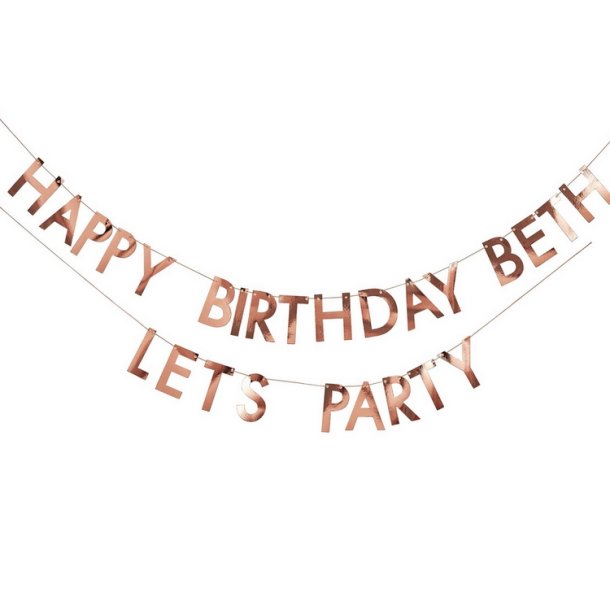 Personlig Banner D.I.Y/ Rosegold