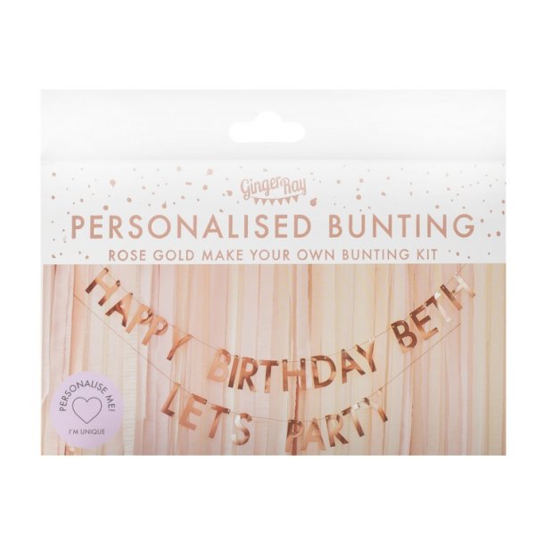 Personlig Banner D.I.Y/ Rosegold