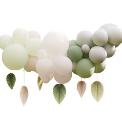 Ballonbue/ Sage Grn M. Papir Palmeblade