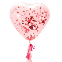 Gigant Hjerte Konfetti Ballon