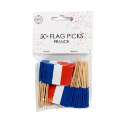 Kageflag Franske Flag/ 50 Stk. 