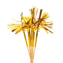 Guld Metallic Cocktailpinde 24 cm. / 10 stk.