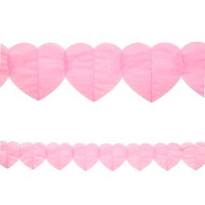 Hjerte Guirlande Baby Pink