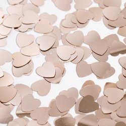 Hjerte Konfetti Folie Metallic 14 gr. / Rosegold