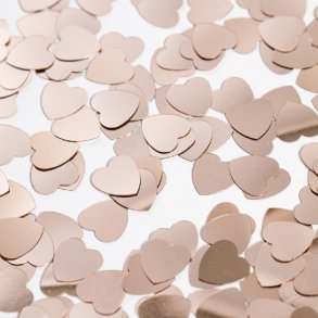 Hjerte Konfetti Folie Metallic 14 gr. / Rosegold