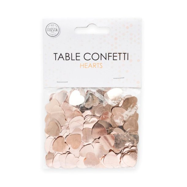 Hjerte Konfetti Folie Metallic 14 gr. / Rosegold