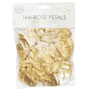 Kunstige Rosenblade 144 stk. / Guld Metallic