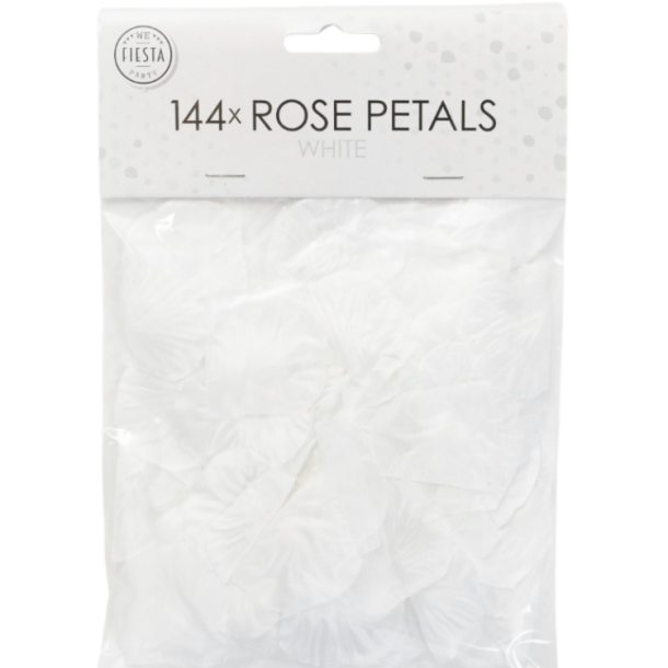 Kunstige Rosenblade 144 stk. / Hvid