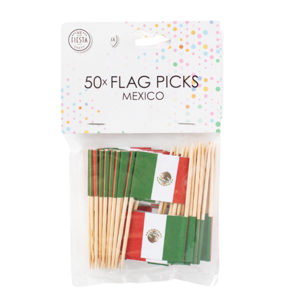 Kageflag Mexicansk Flag/ 50 Stk. 
