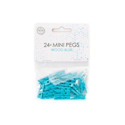 Mini Klemmer - 24 stk. / Lysebl