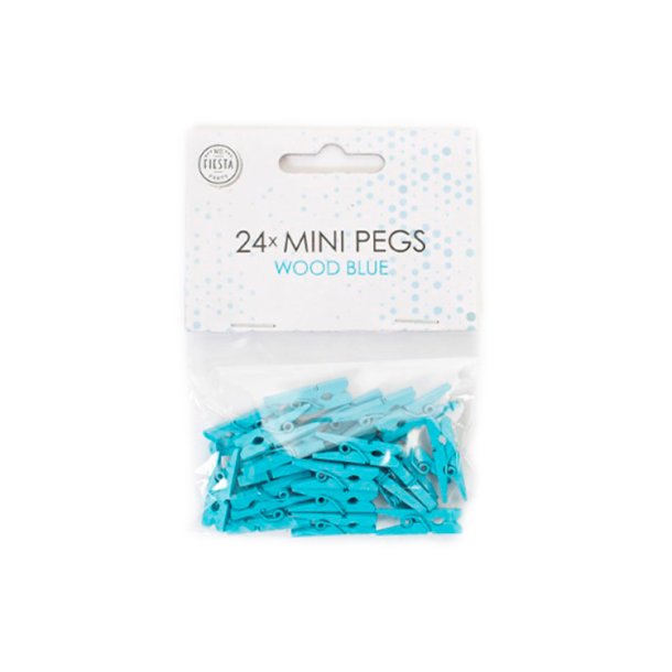 Mini Klemmer - 24 stk. / Lysebl