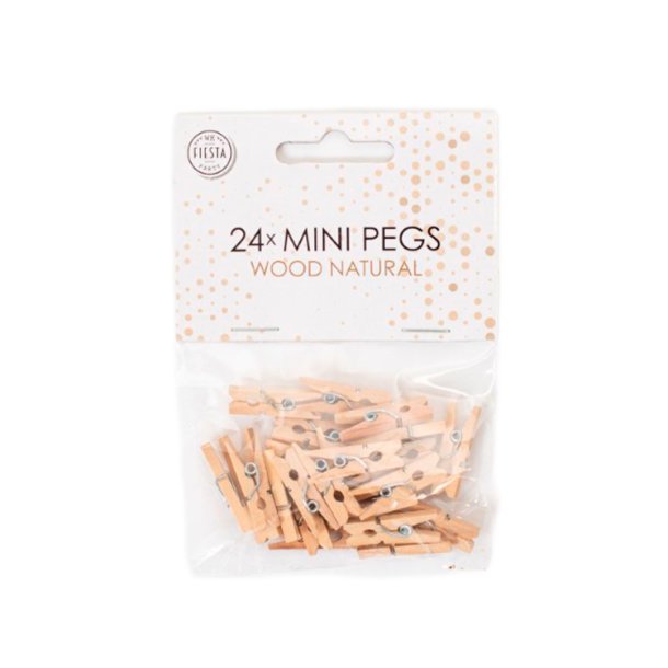 Mini Klemmer - 24 stk. / Natur