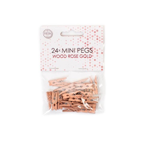 Mini Klemmer - 24 stk. / Rosegold