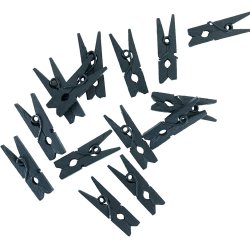 Mini Klemmer - 24 stk. / Sort