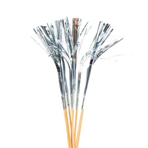 S�lv Metallic Cocktailpinde 24 cm. / 10 stk.